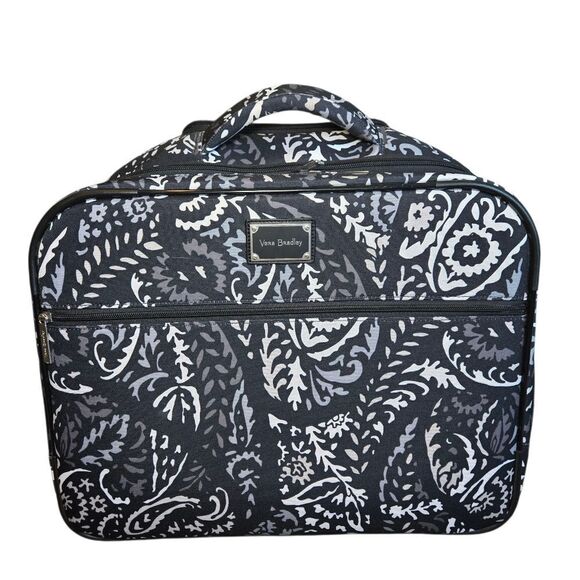 Vera Bradley Rolling Work Bag - Paisley Noir - Picture 2 of 12